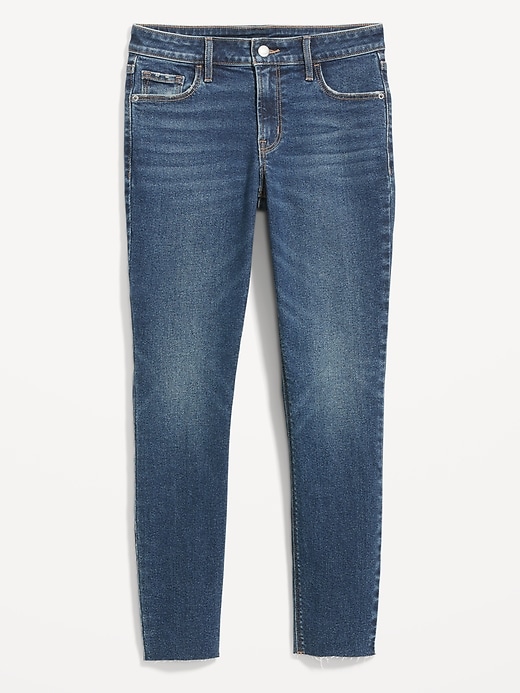 Image number 4 showing, Mid-Rise Rockstar Super-Skinny Cut-Off Jeans for Women