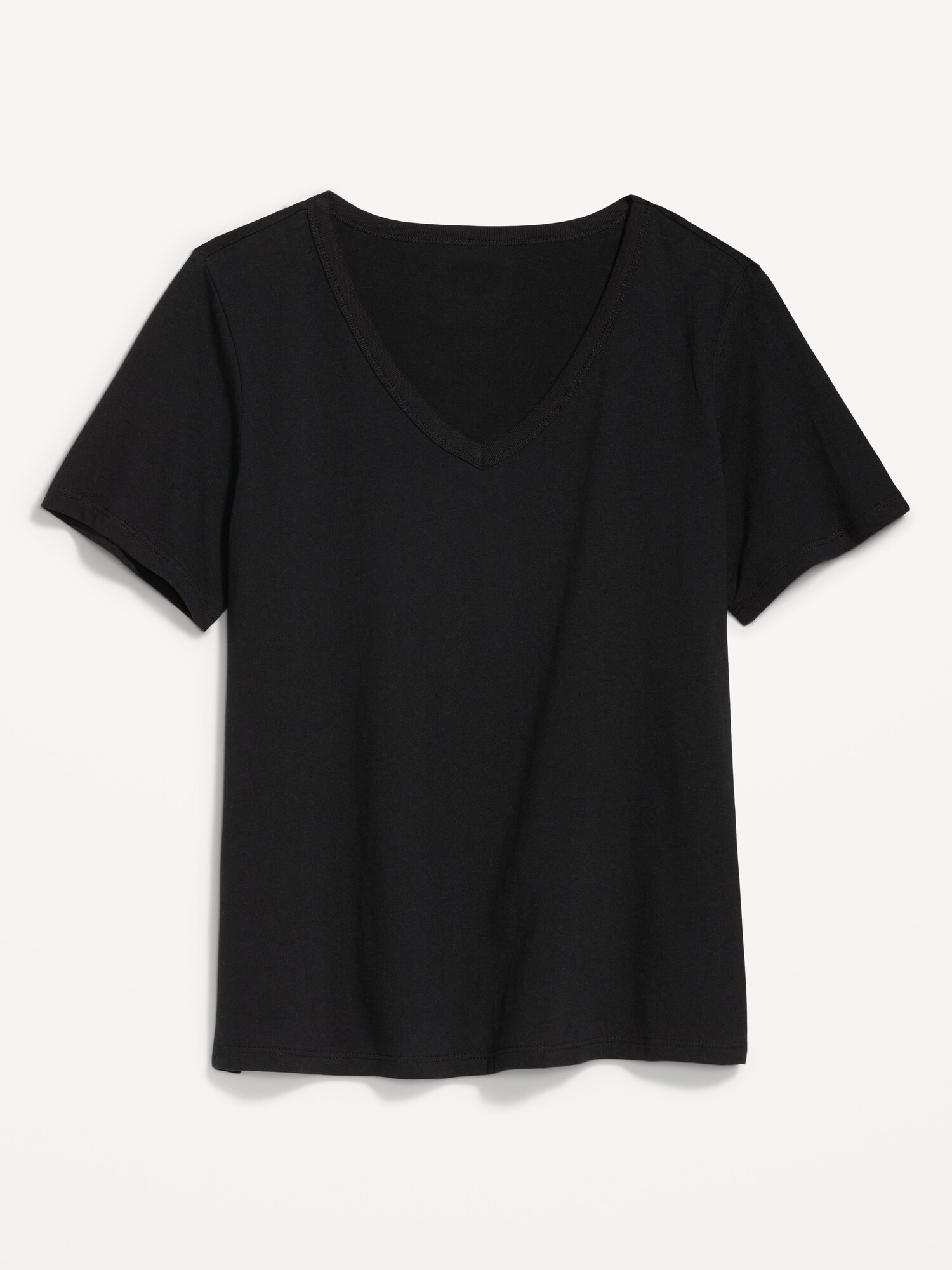 Женская футболка Old Navy EveryWear V-Neck, цвет: Чёрный — фото 4