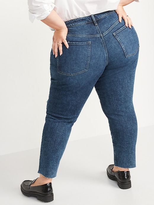 Image number 8 showing, Curvy High-Waisted OG Straight Ripped Jeans for Women