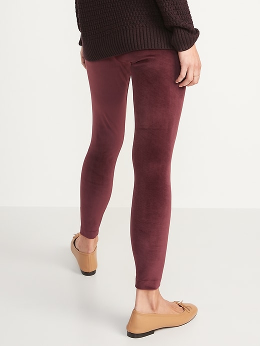 Image number 5 showing, High-Waisted Velour Ankle Leggings For Women