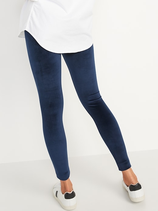 Image number 6 showing, High-Waisted Velour Ankle Leggings For Women