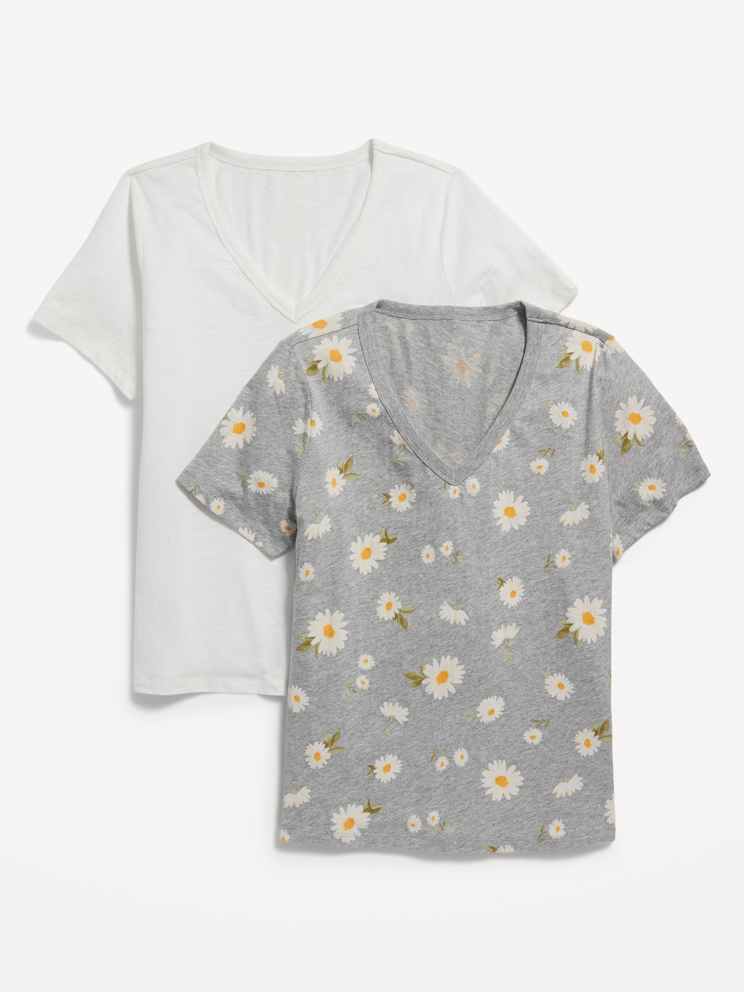 Old Navy EveryWear V-Neck T-Shirt 2-Pack for Women multi. 1