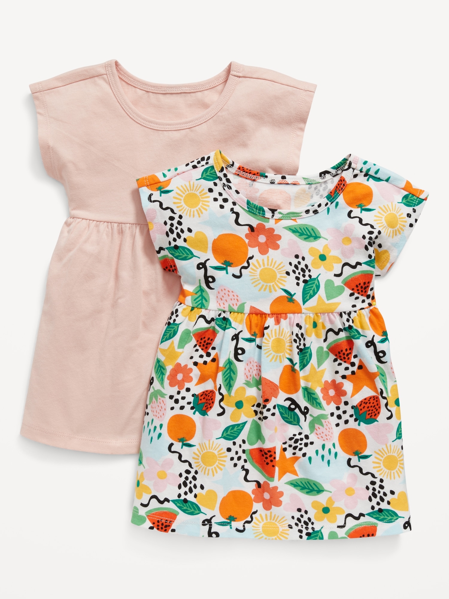 Old Navy Fit & Flare Printed Jersey Dress 2-Pack for Baby multi. 1