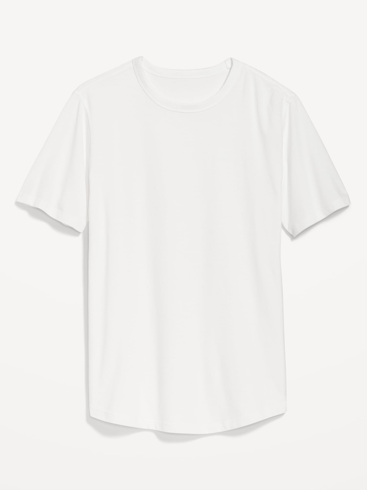 Old Navy Soft-Washed Curved-Hem T-Shirt for Men white. 1
