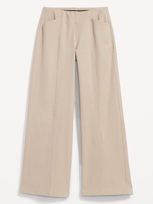 Image number 4 showing, High-Waisted Pull-On Pixie Wide-Leg Pants