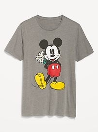 Old Navy Gray Surfing Mickey Mouse T Shirt Mens Size Large - beyond exchange