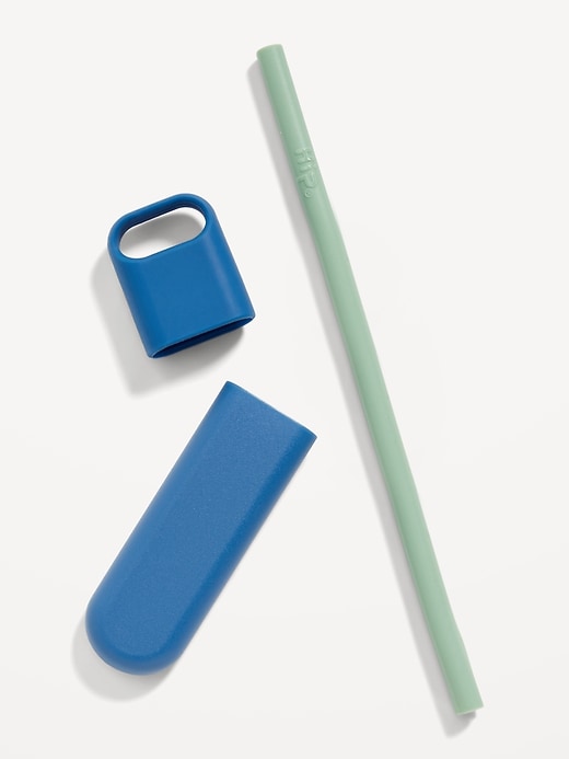 View large product image 1 of 2. Hip® Reusable Silicone Drinking Straw and Case