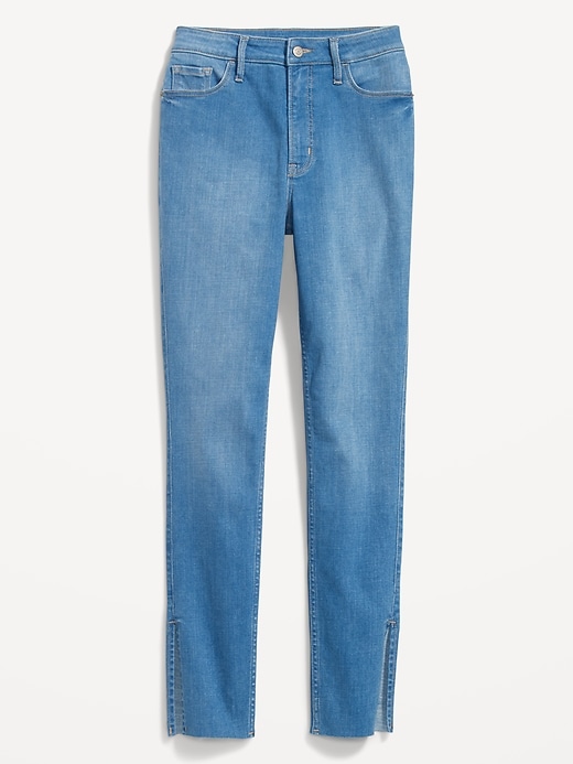 Image number 4 showing, Extra High-Waisted Rockstar 360° Stretch Super-Skinny Cut-Off Side-Split Jeans