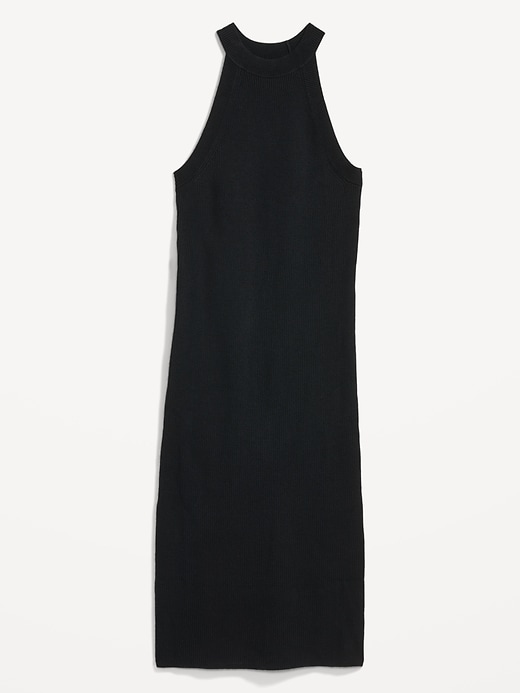 Image number 4 showing, Fitted Sleeveless Rib-Knit Midi Sweater Dress