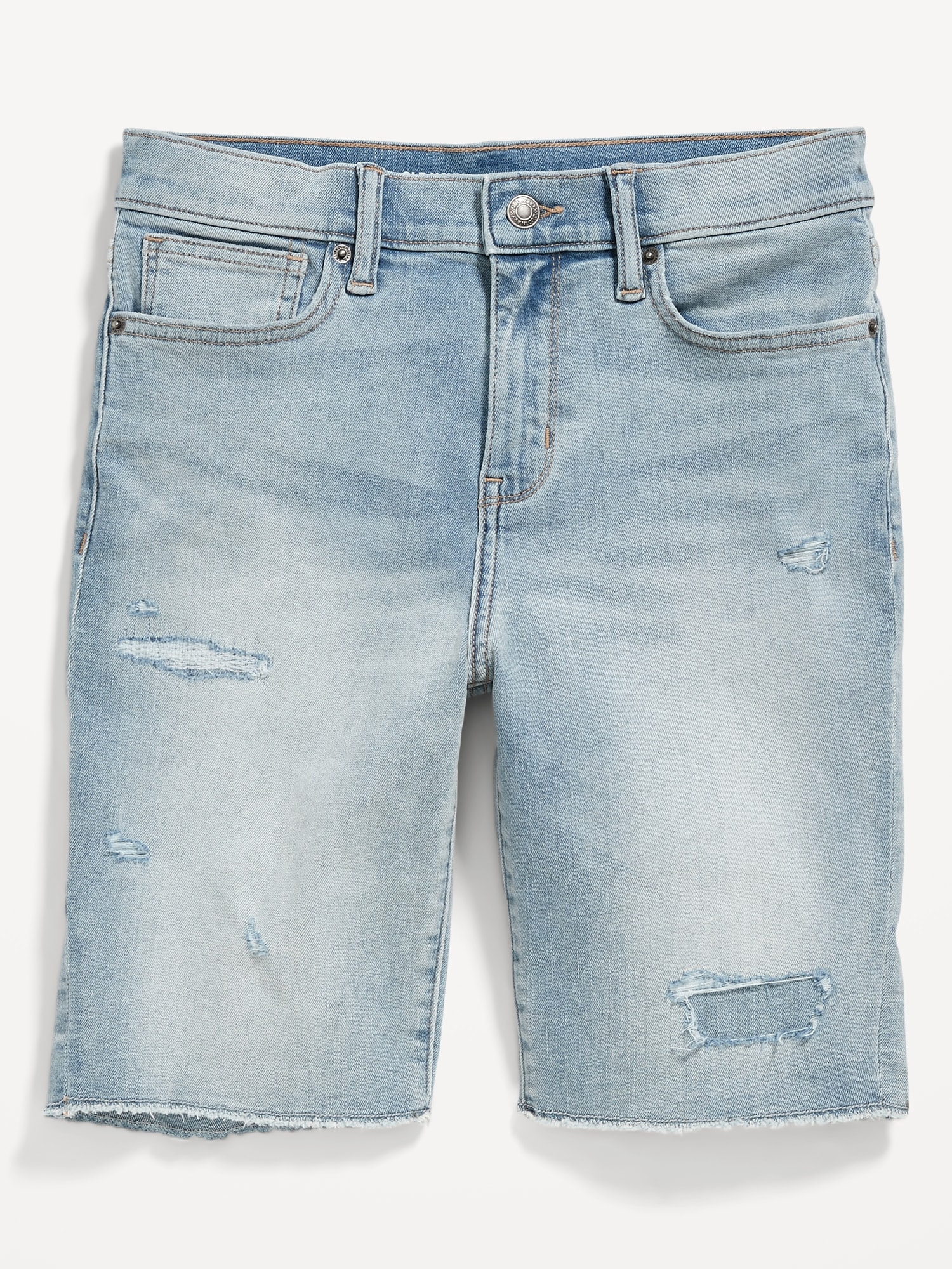 Slim 360° Stretch Ripped Cut-Off Jean Shorts for Boys (At Knee) | Old Navy