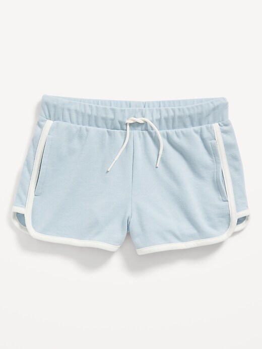 View large product image 1 of 1. French Terry Dolphin-Hem Cheer Shorts for Girls