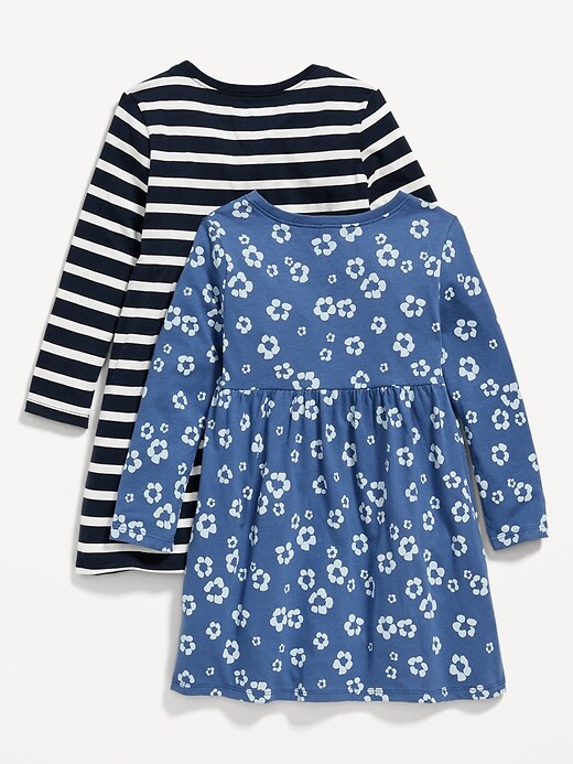 2 pack jersey dresses Jersey-Knit Long-Sleeve Dress 2-Pack for Toddler Girls 20260814NEW