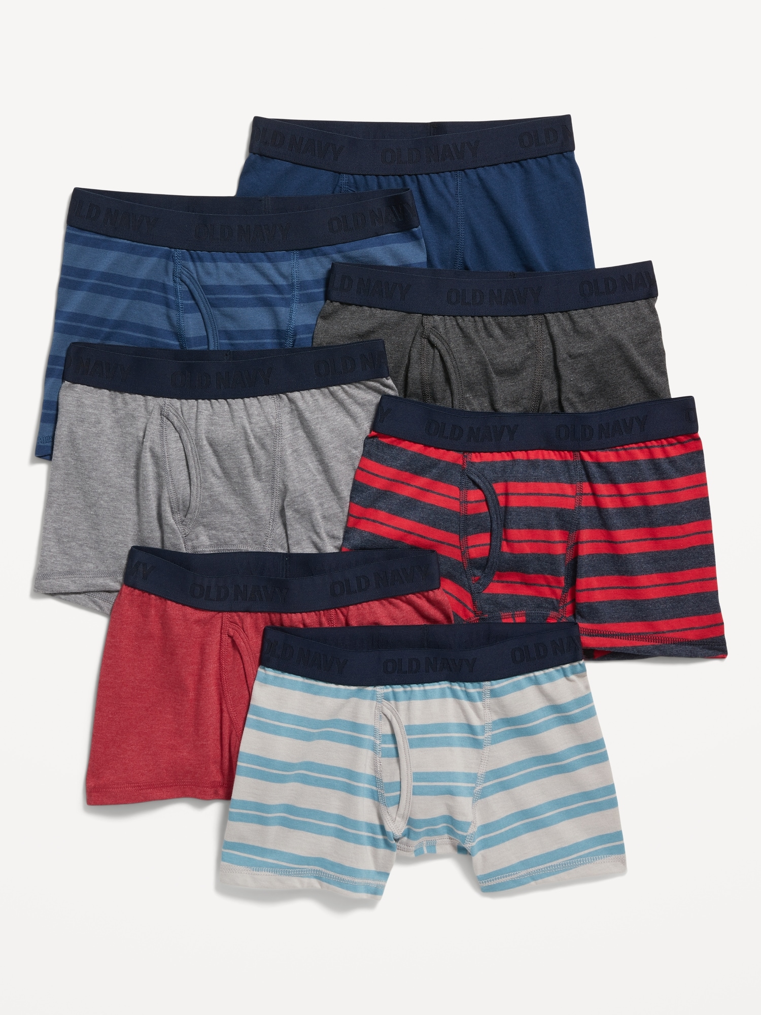 Old Navy Printed Boxer-Briefs Underwear 7-Pack for Boys red - 854497152