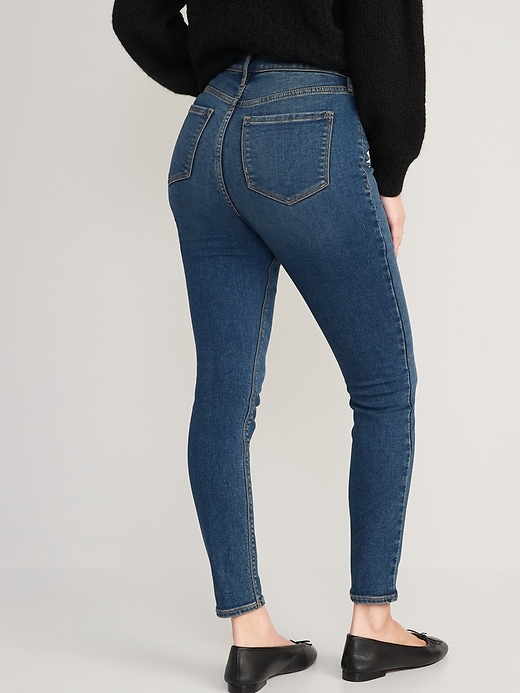 Image number 2 showing, High-Waisted Built-In Warm Rockstar Super-Skinny Jeans