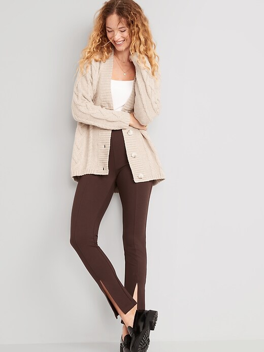 Image number 3 showing, Oversized Chunky Cable-Knit Cardigan Sweater for Women