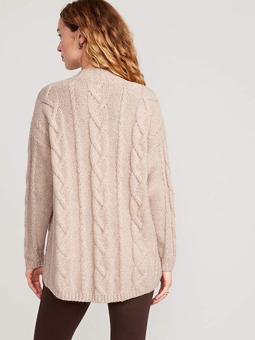Image number 2 showing, Oversized Chunky Cable-Knit Cardigan Sweater for Women