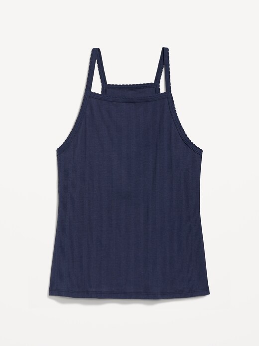 Image number 4 showing, Scallop-Trimmed Pointelle-Knit Cami Top