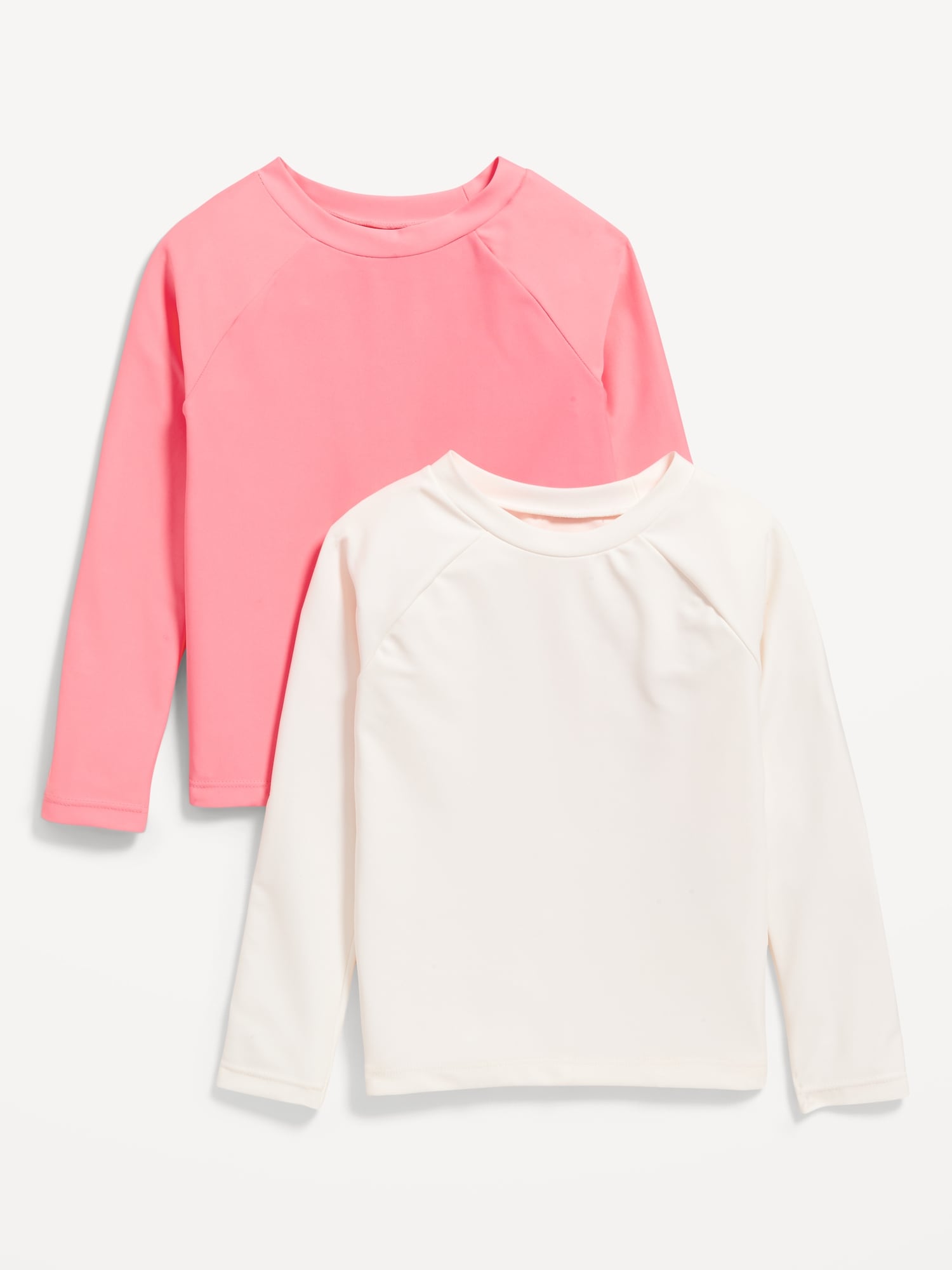 Old Navy Long-Sleeve Rashguard Swim Top 2-Pack for Toddler & Baby pink. 1