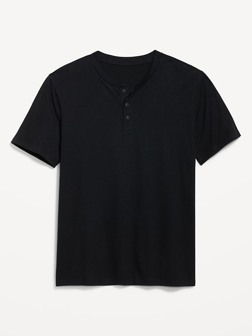 Image number 1 showing, Soft-Washed Short-Sleeve Henley T-Shirt