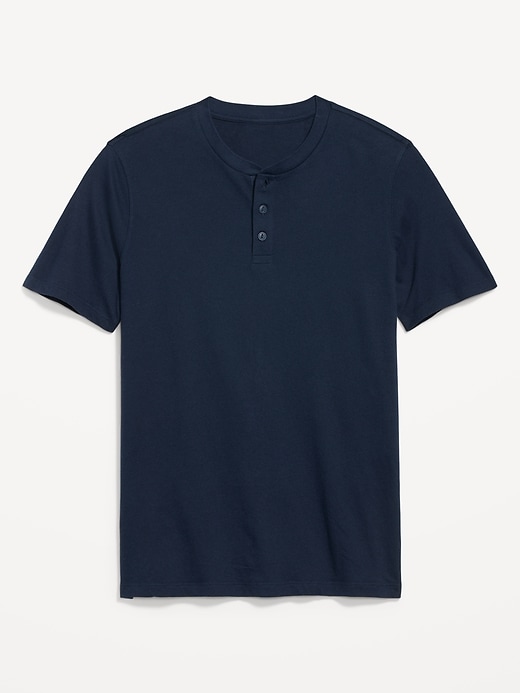 Image number 4 showing, Soft-Washed Short-Sleeve Henley T-Shirt