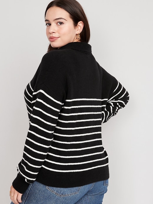 Image number 6 showing, Striped Cozy Collared Sweater