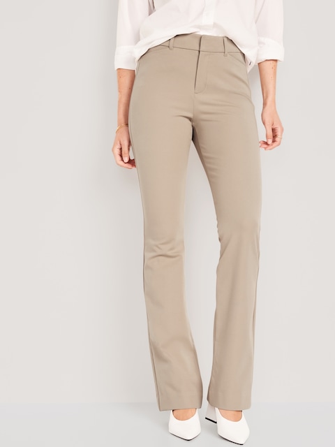 High-Waisted Pixie Flare Pants - Mocha Taffy