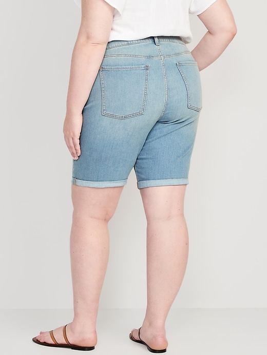 Image number 8 showing, Mid-Rise Wow Jean Shorts -- 9-inch inseam