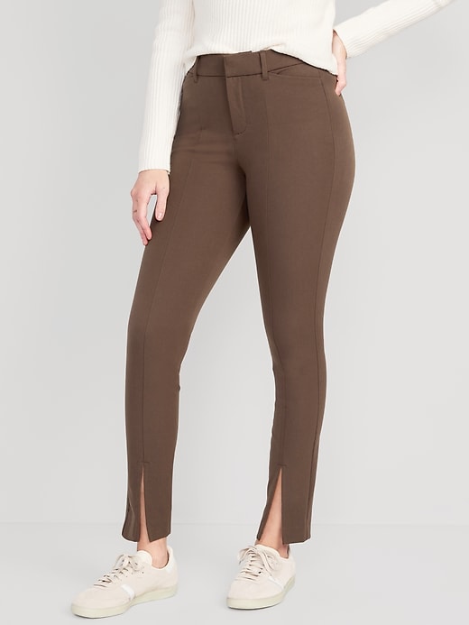 Image number 1 showing, High-Waisted Split-Front Pixie Skinny Pants for Women