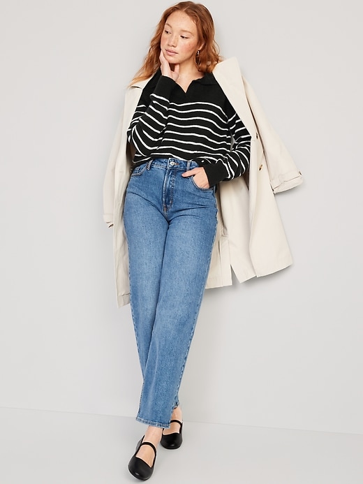 Image number 3 showing, Striped Cozy Collared Sweater