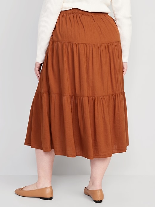 Image number 8 showing, Tiered Button-Front Maxi Skirt for Women