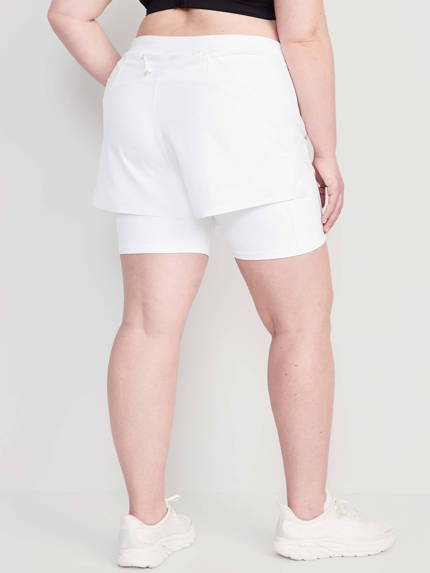 High-Waisted 2-in-1 for 3-inch Shorts StretchTech inseam | Old Women Navy 