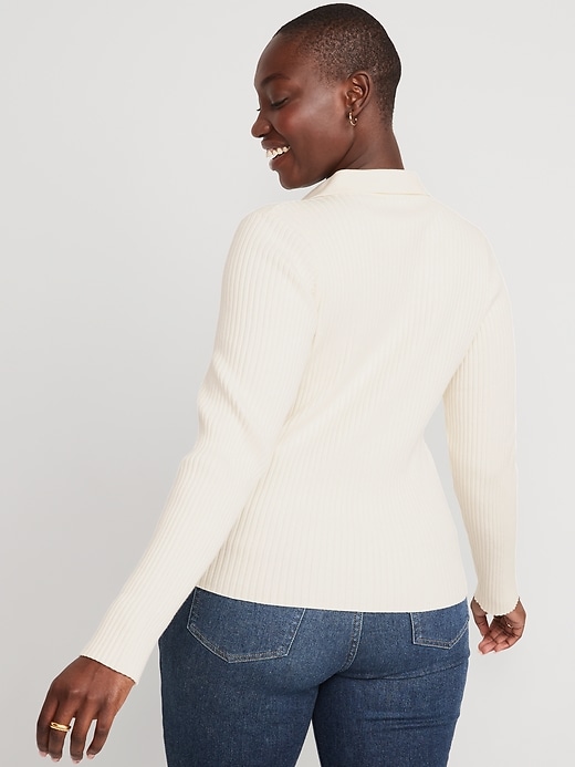 Rib-Knit Collared Sweater | Old Navy
