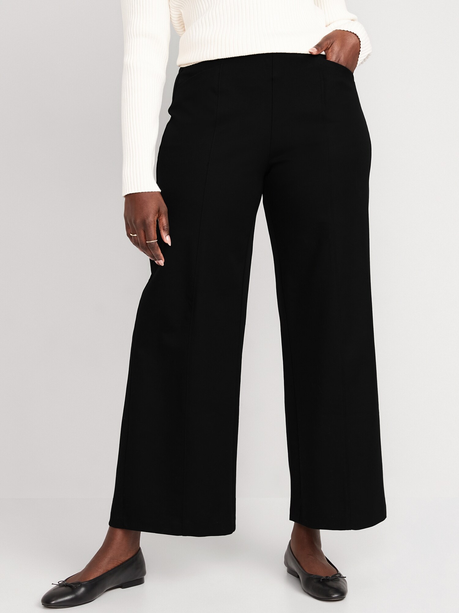 High Waisted Pull On Pixie Wide Leg Pants For Women Old Navy