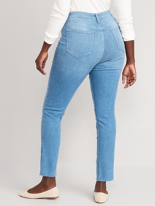 Image number 6 showing, Extra High-Waisted Rockstar 360° Stretch Super-Skinny Cut-Off Side-Split Jeans