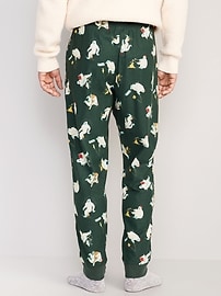 Matching Printed Flannel Jogger Pajama Pants for Men
