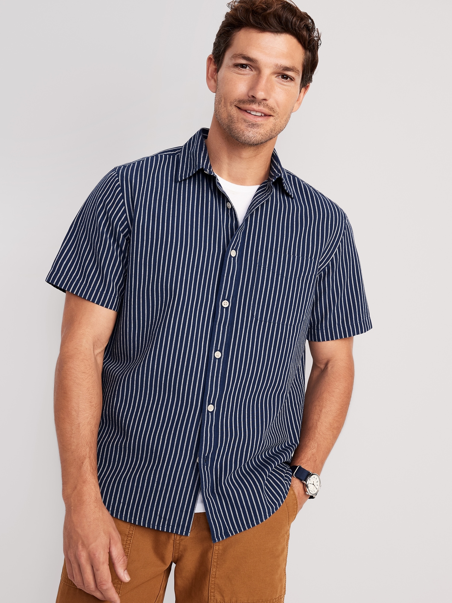 Regular-Fit Everyday Short-Sleeve Oxford Shirt for Men | Old Navy