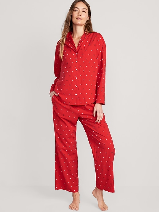 Image number 1 showing, Oversized Printed Pajama Set
