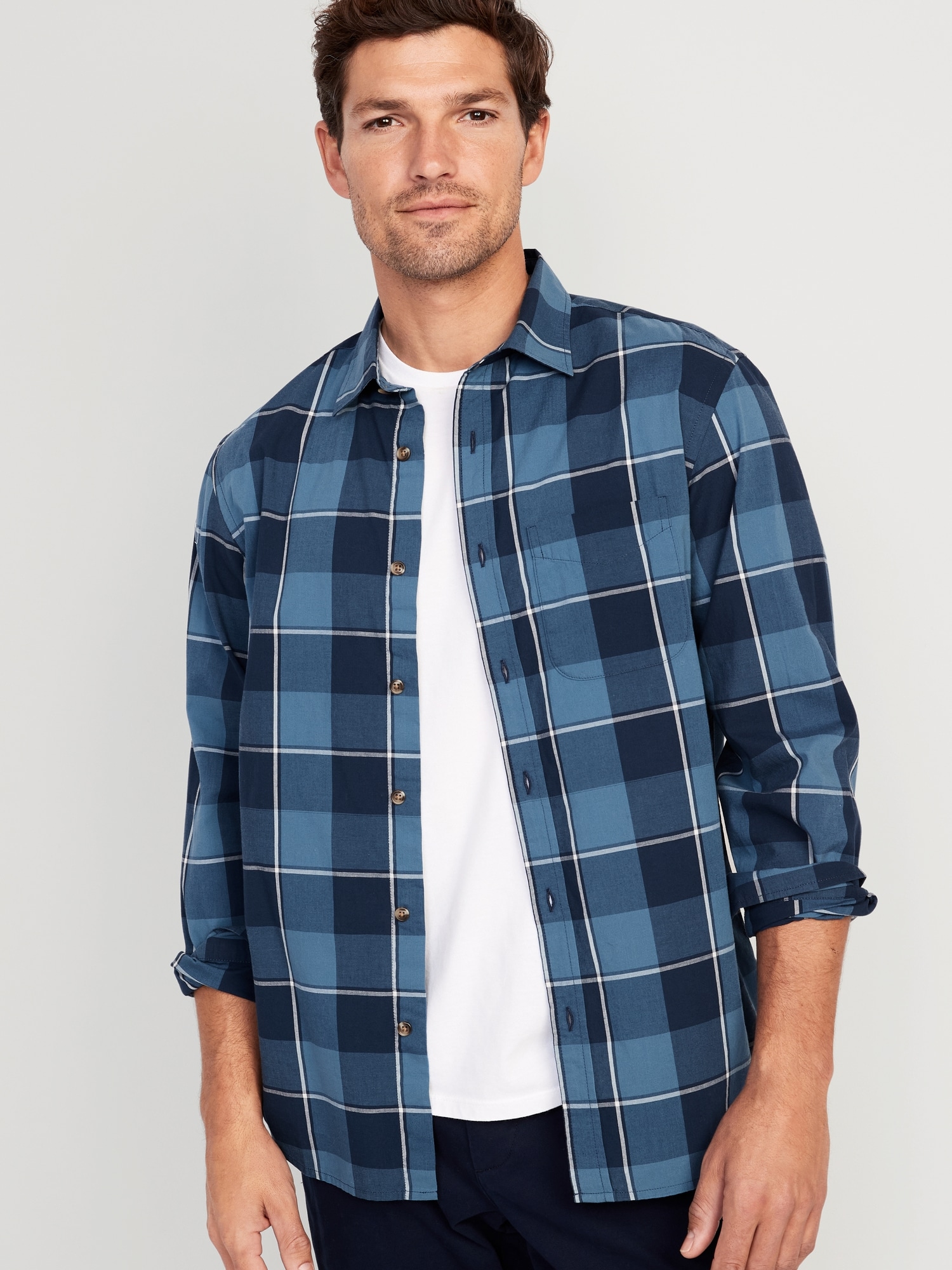 Old Navy Classic Fit Everyday Shirt blue. 1