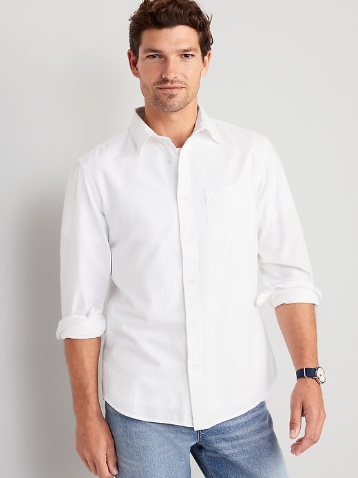 Old Navy Men's Slim-Fit Everyday Non-Stretch Oxford Shirt (various size in calla lily white)