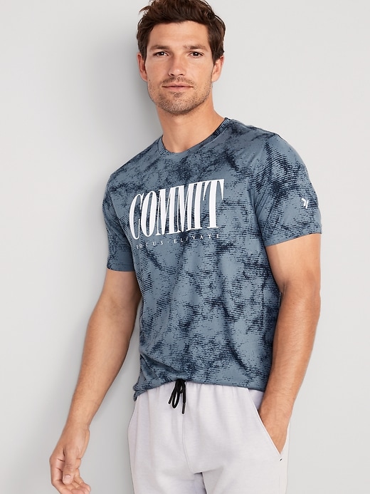 Image number 1 showing, Graphic Go-Dry Cool Odor-Control Core T-Shirt