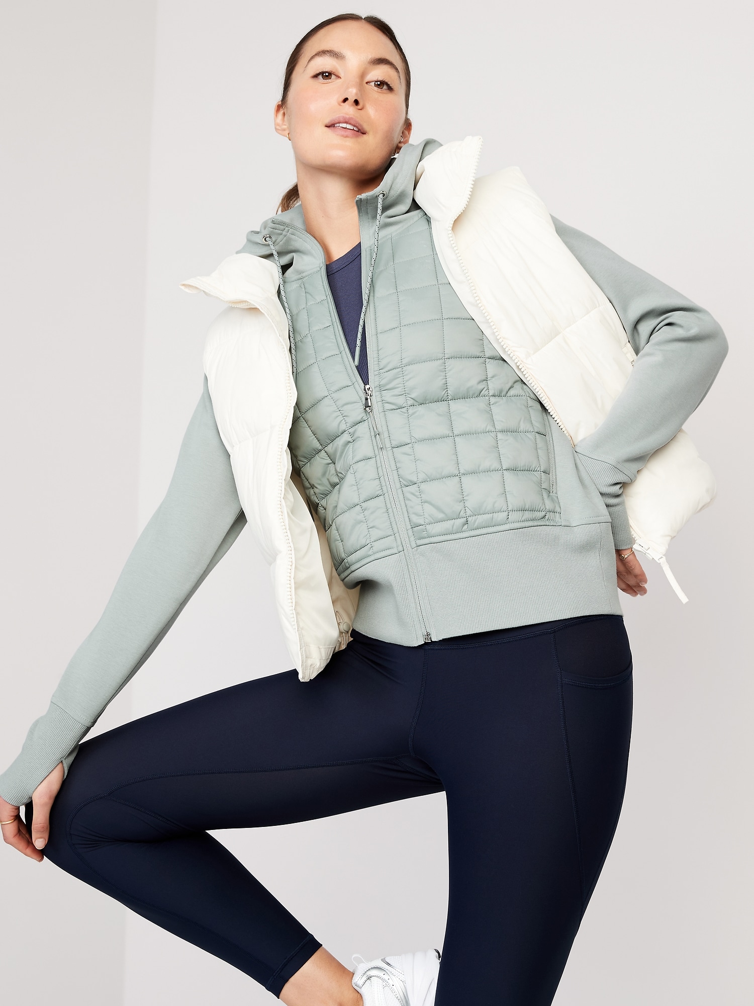 All-Seasons Dynamic Fleece Cropped Hooded Jacket