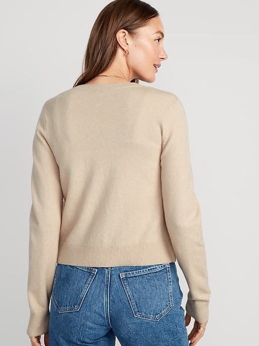 Cropped Jacquard Cozy-Knit Cardigan Sweater | Old Navy