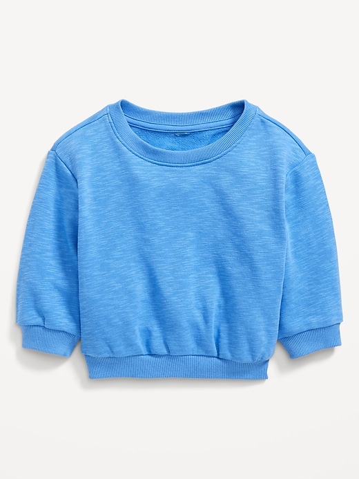 View large product image 1 of 2. Unisex Solid Crew-Neck Sweatshirt for Baby