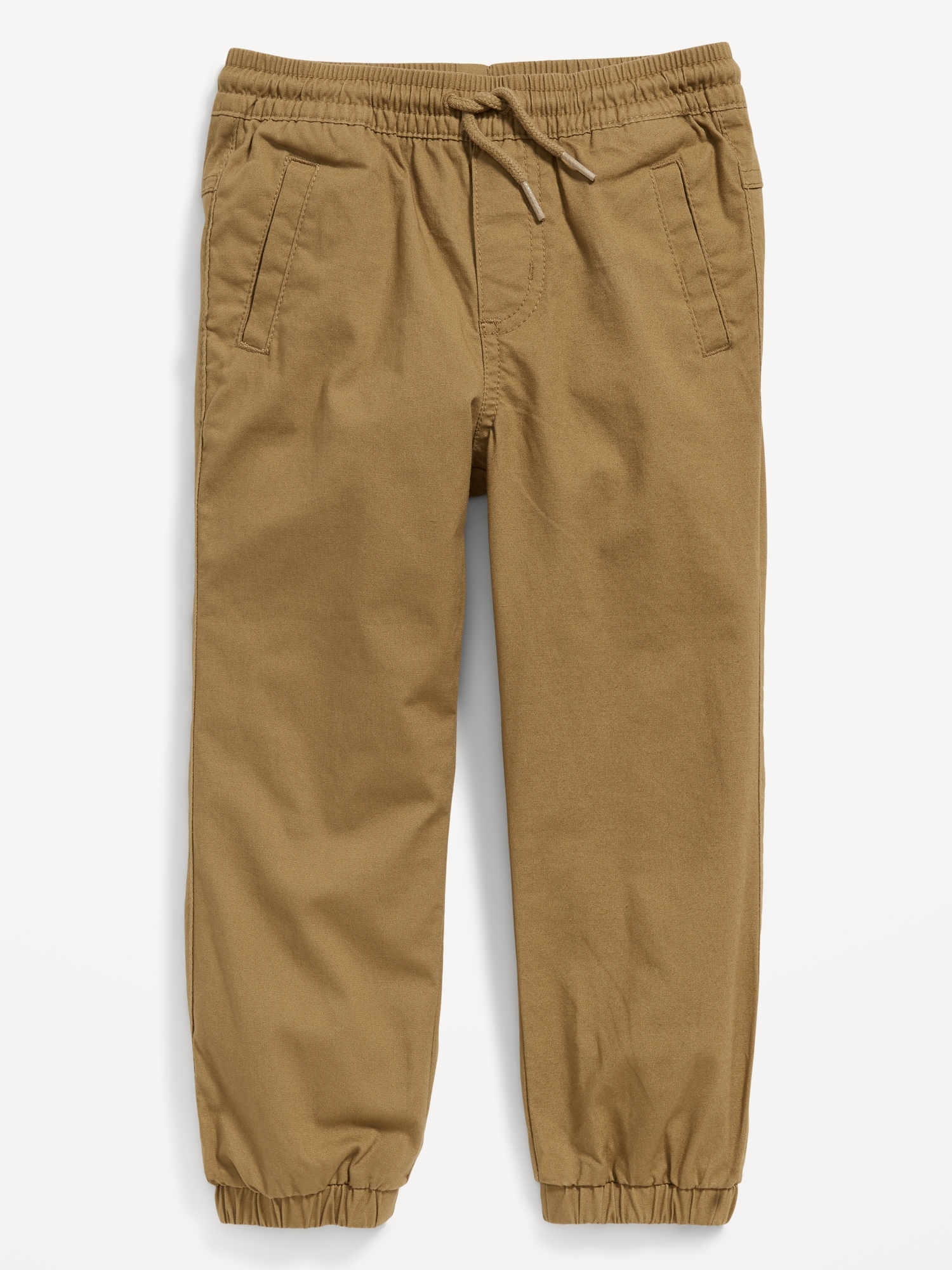 Old Navy Functional-Drawstring Canvas Jogger Pants for Toddler Boys brown. 1