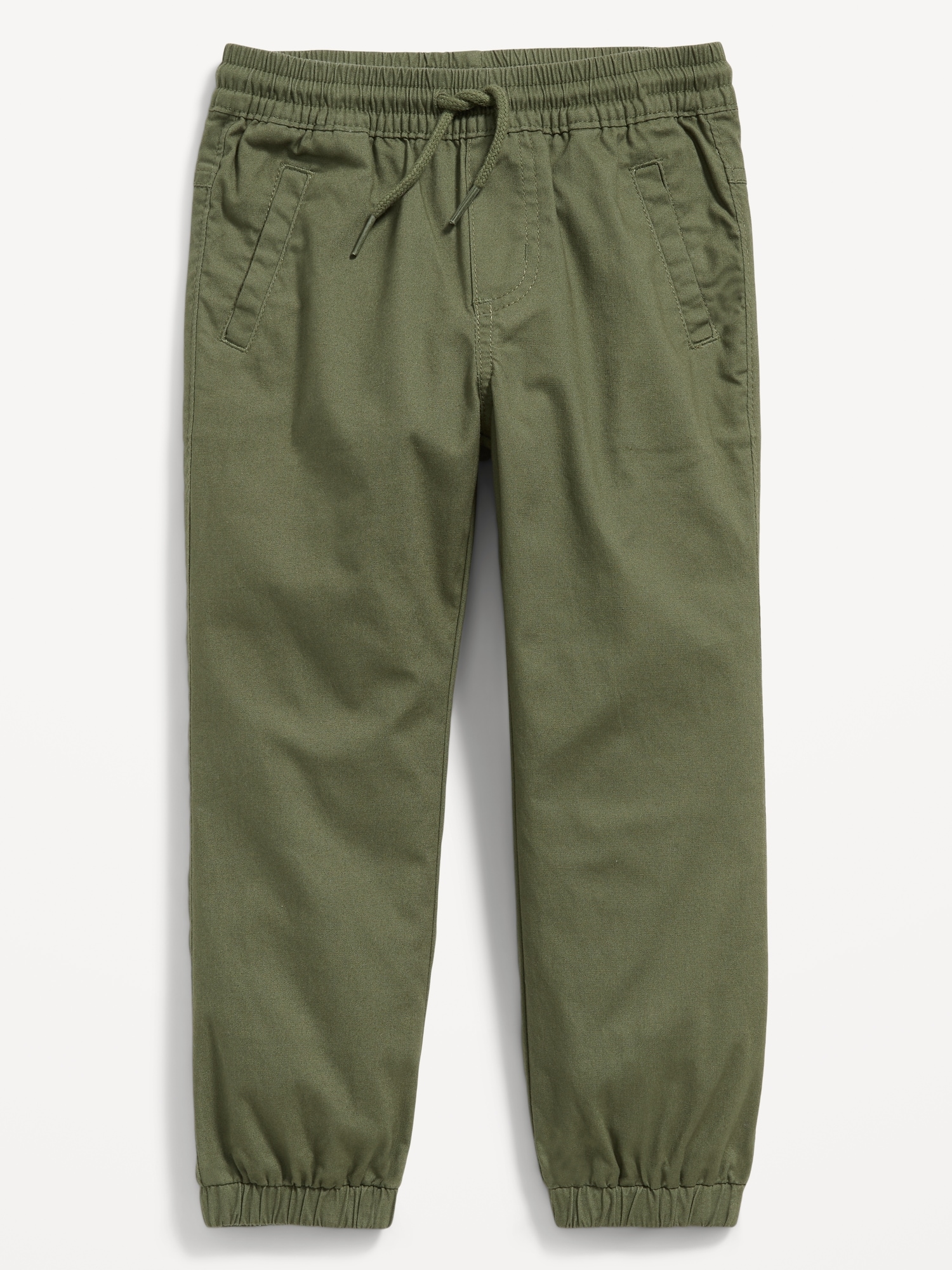 Old Navy Functional-Drawstring Canvas Jogger Pants for Toddler Boys green. 1