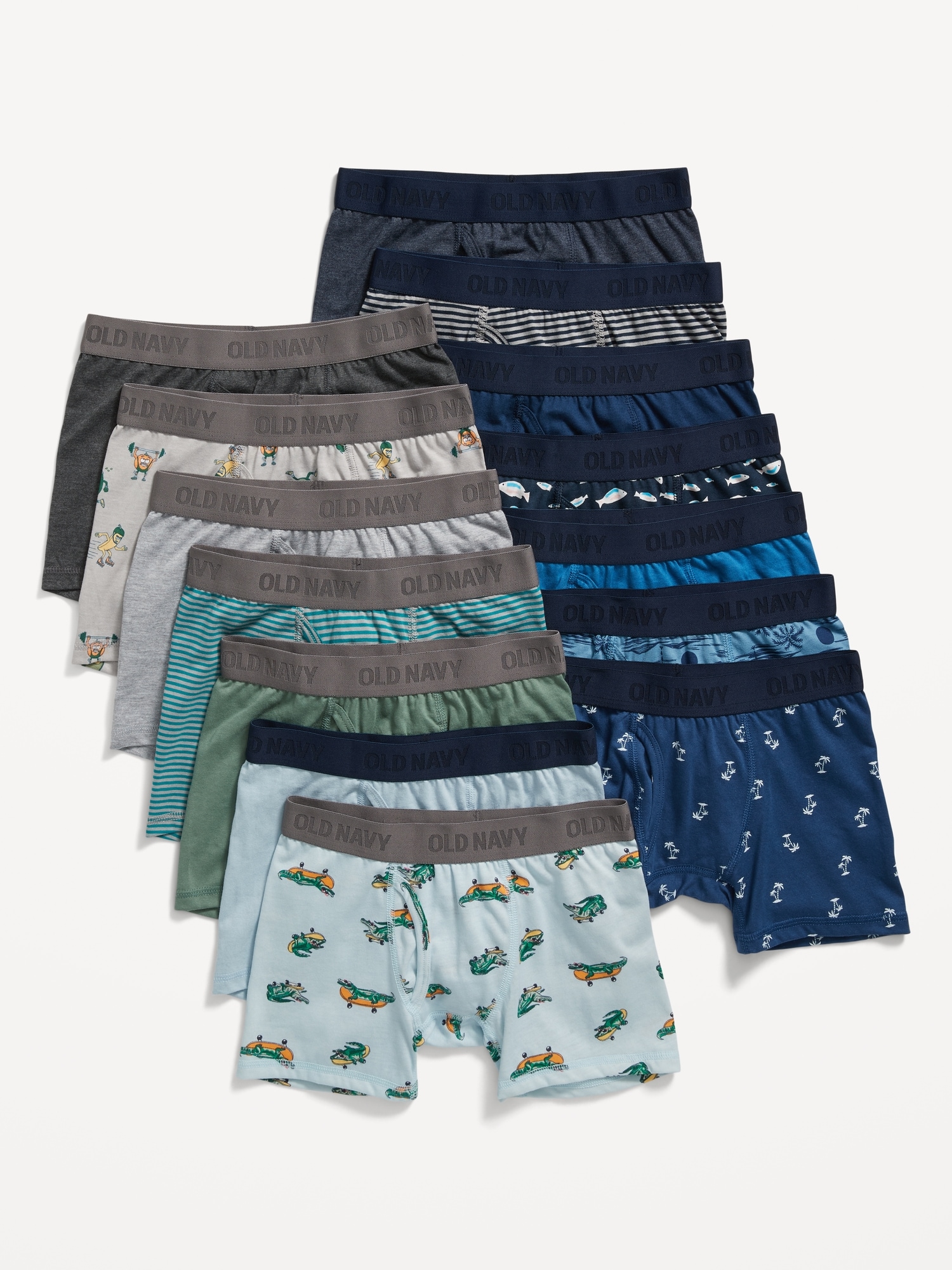 Old Navy Boxer-Briefs Underwear Variety 14-Pack for Boys blue. 1