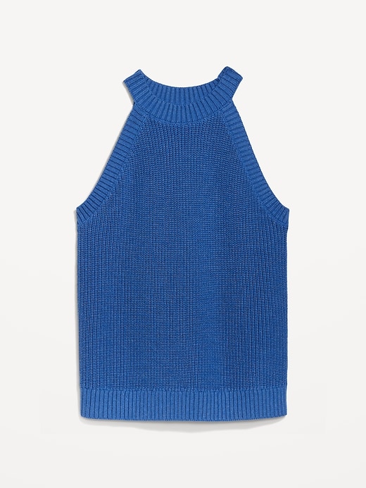 Image number 4 showing, Sleeveless Cropped Shaker-Stitch Sweater