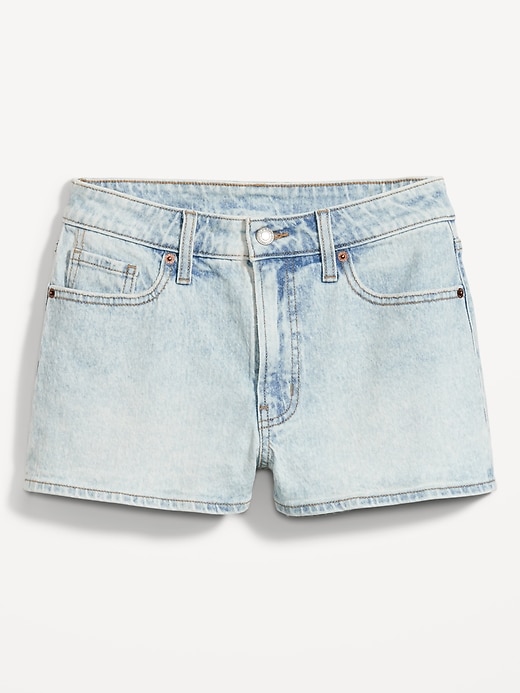 Image number 4 showing, High-Waisted OG Straight Super-Short Jean Shorts -- 1.5-inch inseam