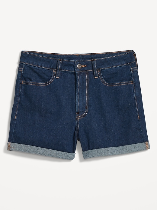 Image number 4 showing, High-Waisted Wow Jean Shorts -- 3-inch inseam