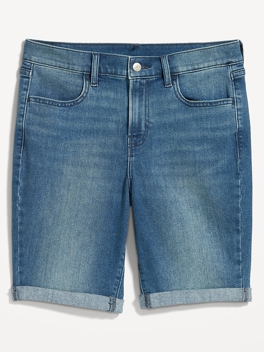 Image number 4 showing, Mid-Rise Wow Jean Shorts -- 9-inch inseam
